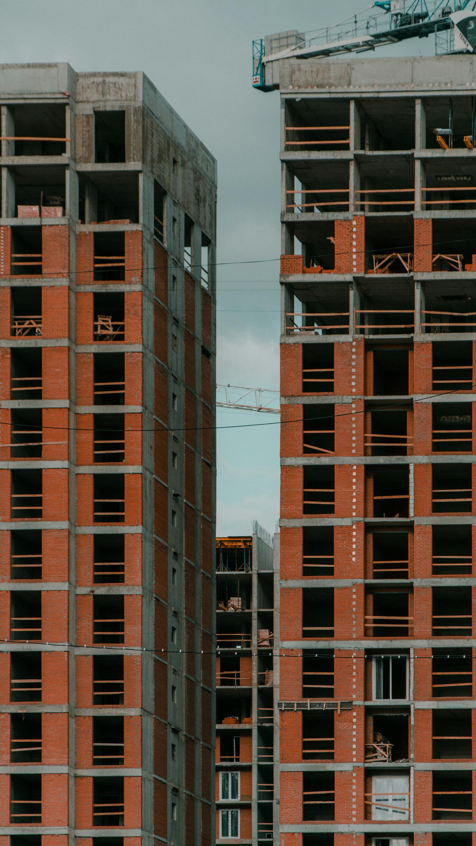 Concrete and steel structure work for building construction